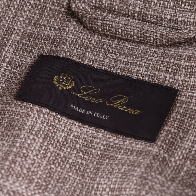 Loro Piana Ardian Salt & Pepper Button Collar Jacket