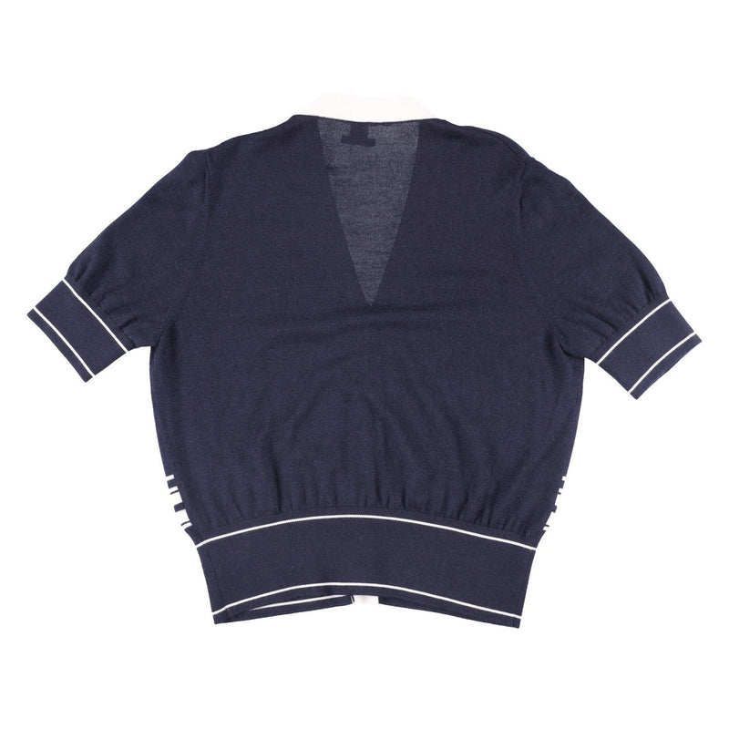 Hermès Chaîne d'Ancre Short-Sleeve Cardigan Top