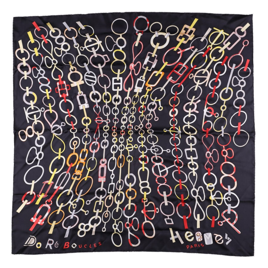 Hermès Silk Do Re Boucles Scarf 90