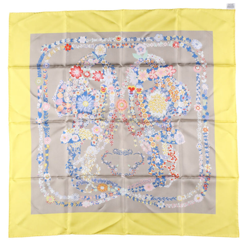 Hermès Brides de Gala en Fleurs Scarf 90