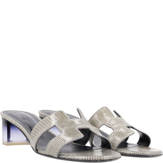 Hermes Lizard Skin Oasis Sandals