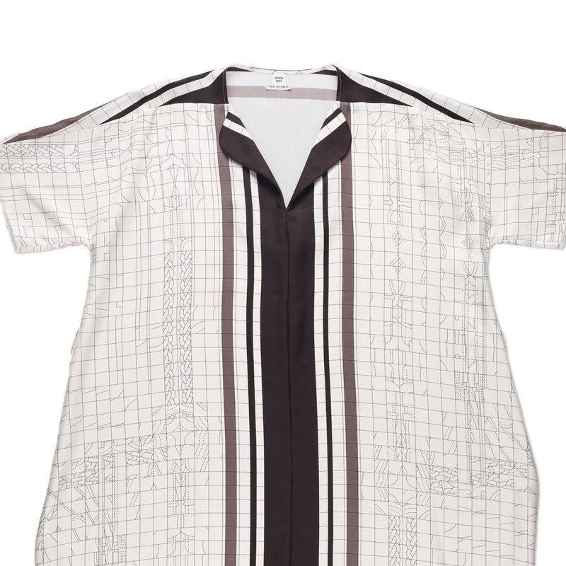 Hermes Coaching Deja Vu Belted Caftan
