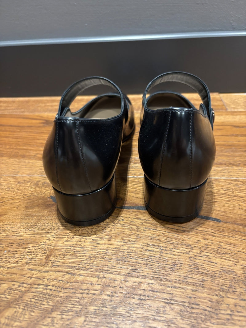 Dior Mary Jane Black Leather Heeled Shoes