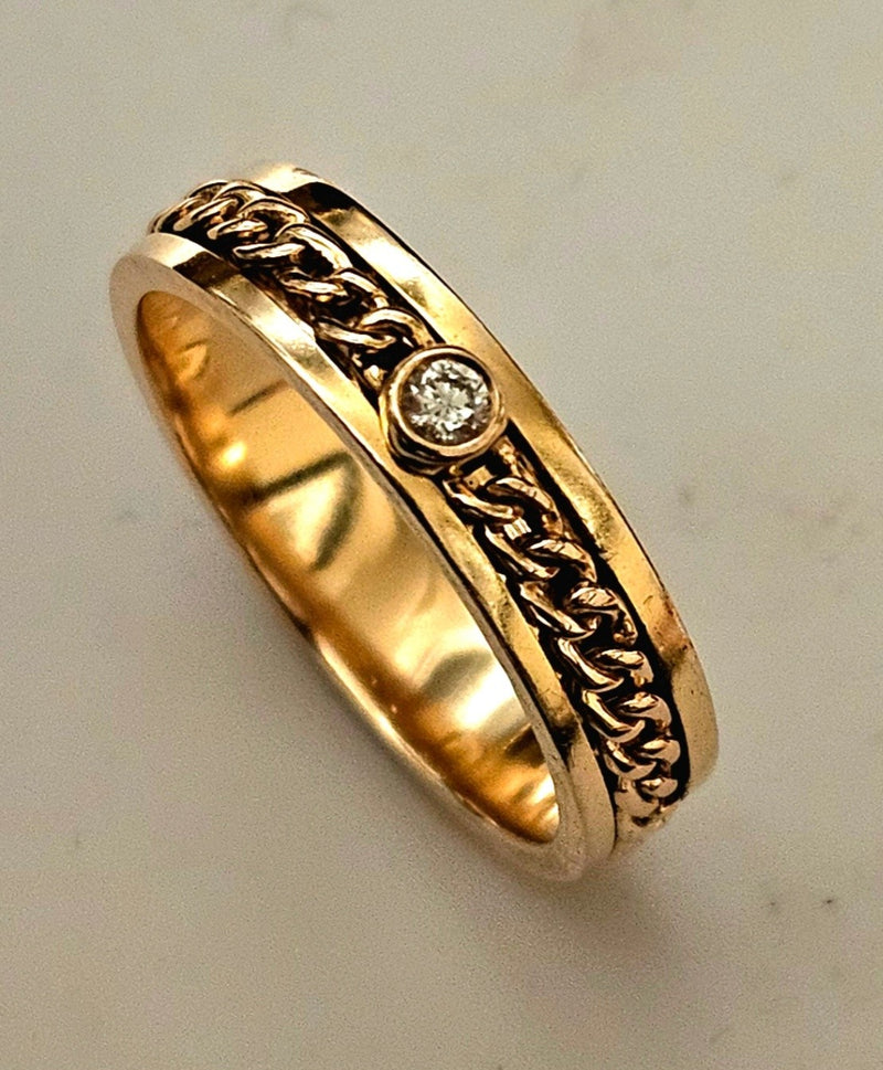 Piaget 18ct Yellow Gold Diamond Possession "gourmette Ring RRP £2800