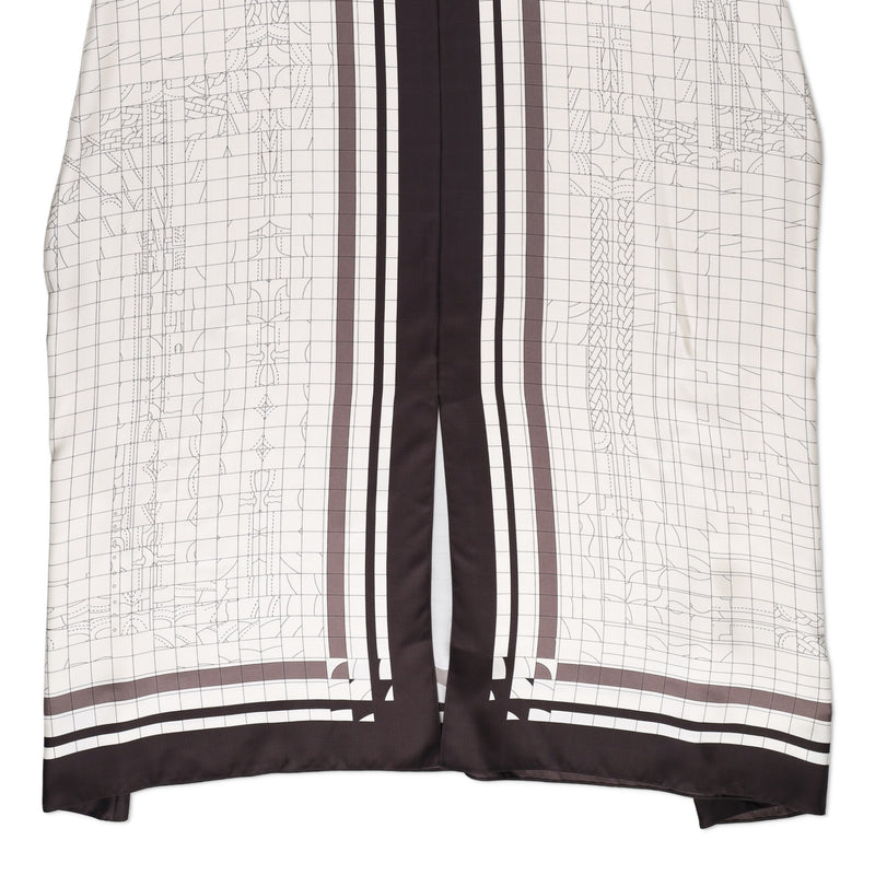 Hermes Coaching Deja Vu Belted Caftan