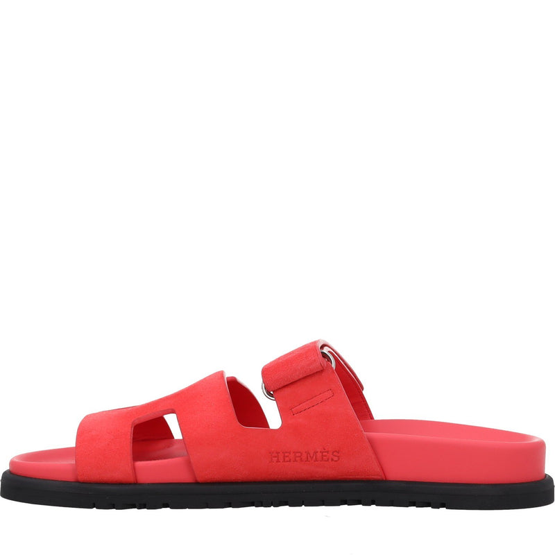 Hermes Chypre Rose Vermillon Sandals
