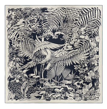 Hermès Flamingo Party Tattoo shawl 140