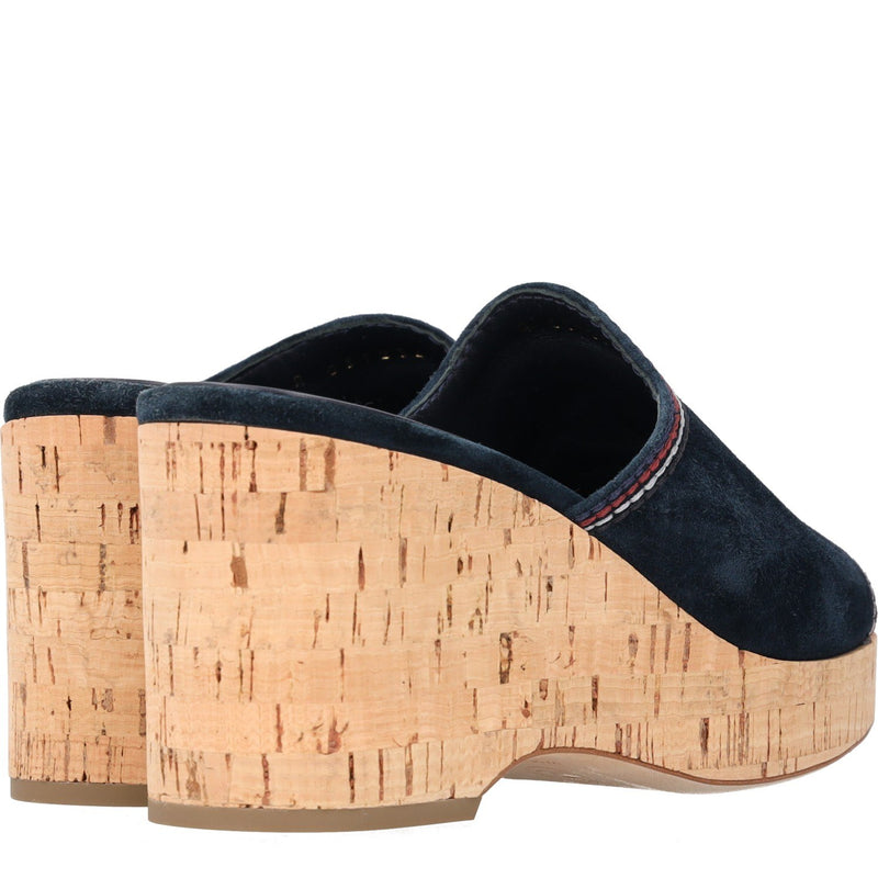 Chanel Interlocking CC Logo Suede Cork Wedge