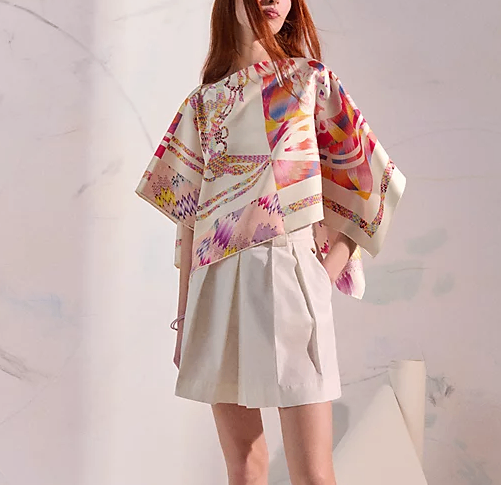 Hermès Brides de Gala Marble Silk Dossard Scarf