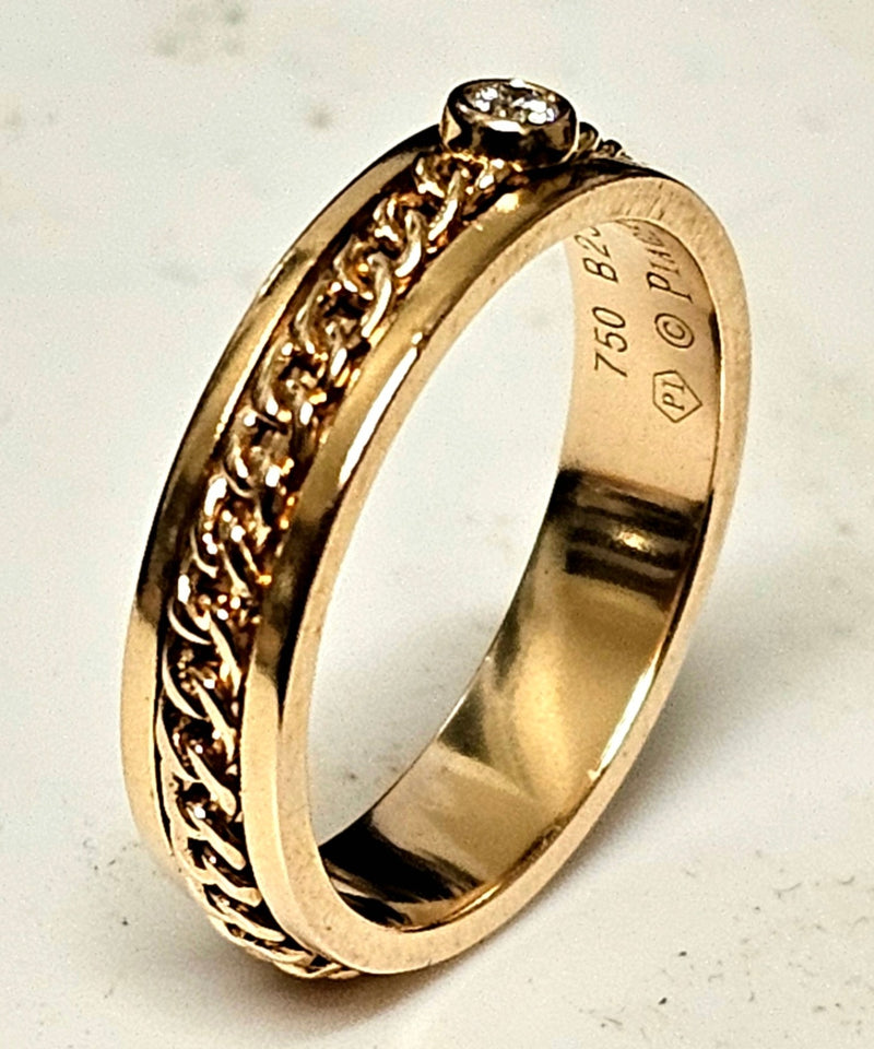 Piaget 18ct Yellow Gold Diamond Possession "gourmette Ring RRP £2800