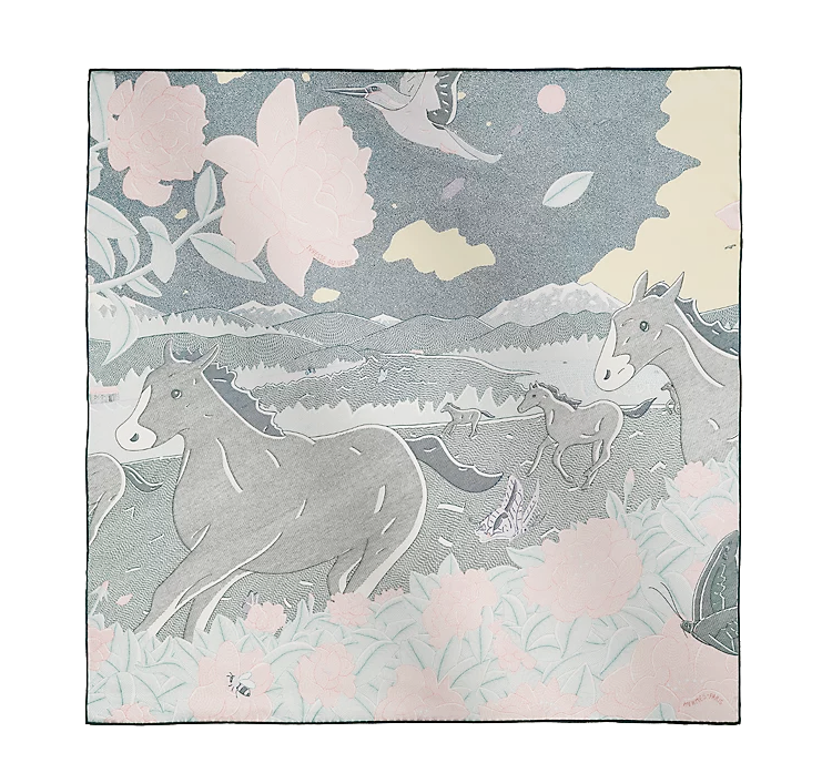 Hermès Ivresse Au Vent scarf 70