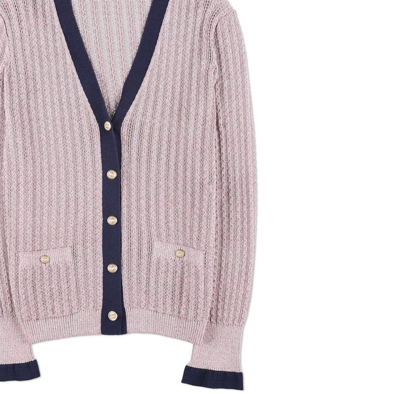 Chanel Silk Knit V-Neck Cardigan