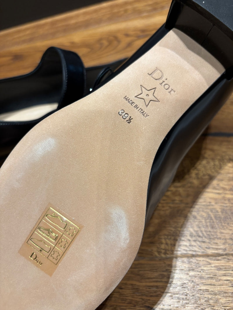 Dior Mary Jane Black Leather Heeled Shoes
