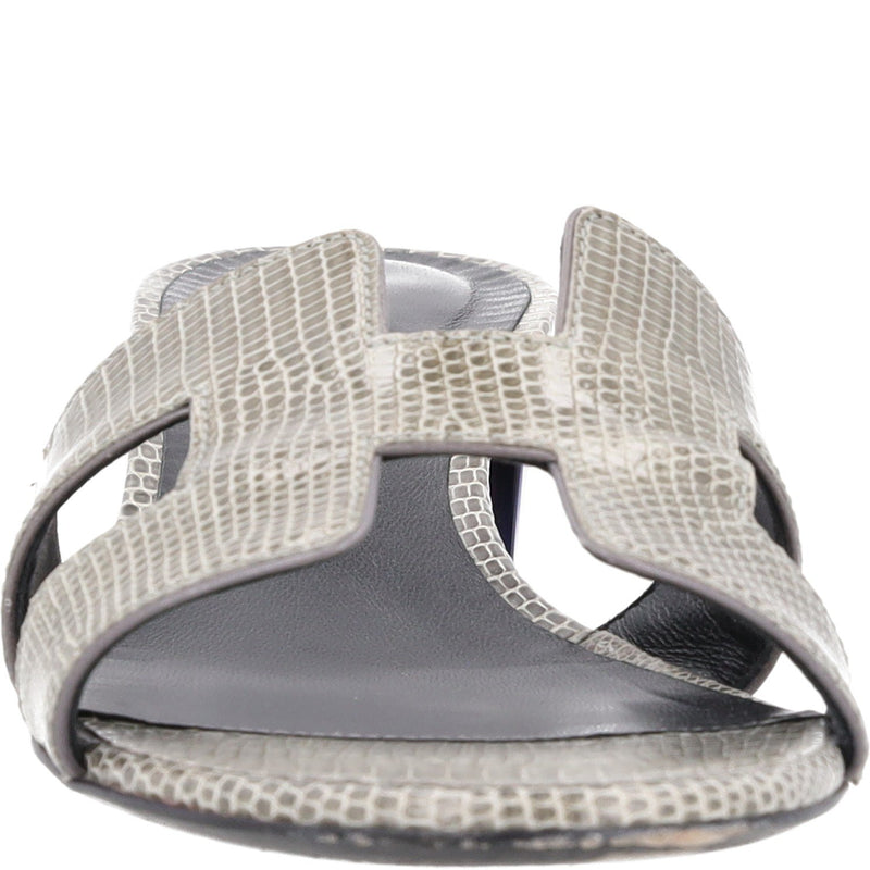 Hermes Lizard Skin Oasis Sandals