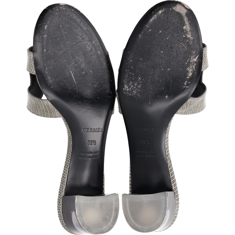 Hermes Lizard Skin Oasis Sandals