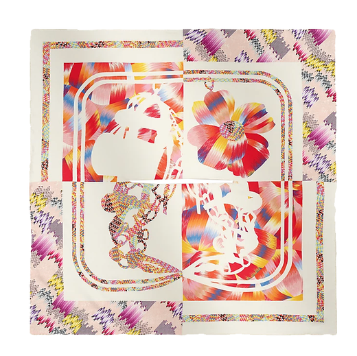 Hermès Brides de Gala Marble Silk Dossard Scarf