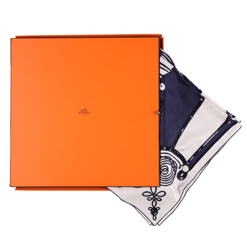 Hermès Brandebourgs Tattoo Carré 90 silk scarf.