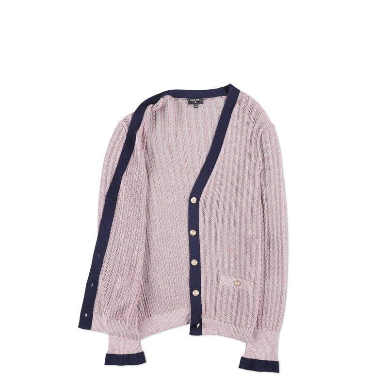 Chanel Silk Knit V-Neck Cardigan