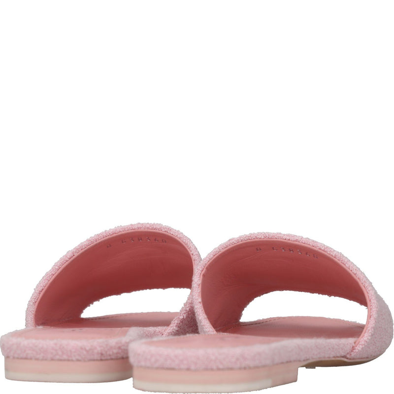 Chanel Pink Tweed Pearl CC Mules