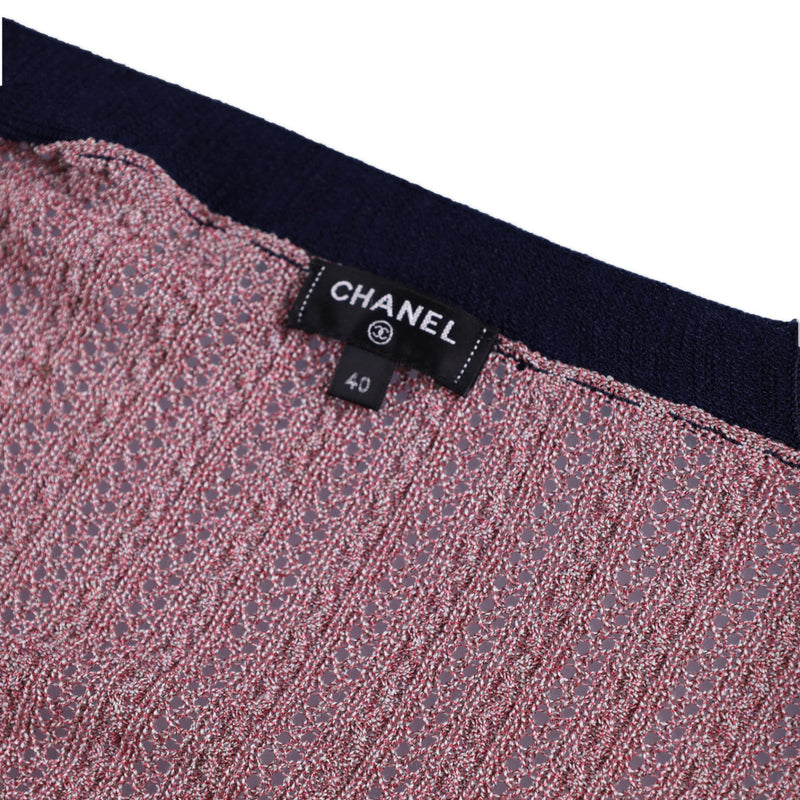 Chanel Silk Knit V-Neck Cardigan