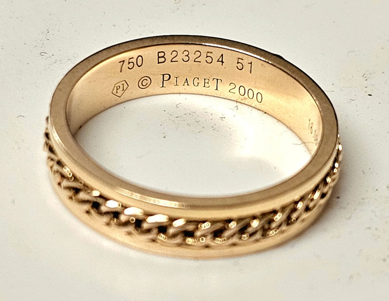 Piaget 18ct Yellow Gold Diamond Possession "gourmette Ring RRP £2800