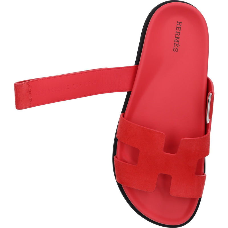Hermes Chypre Rose Vermillon Sandals
