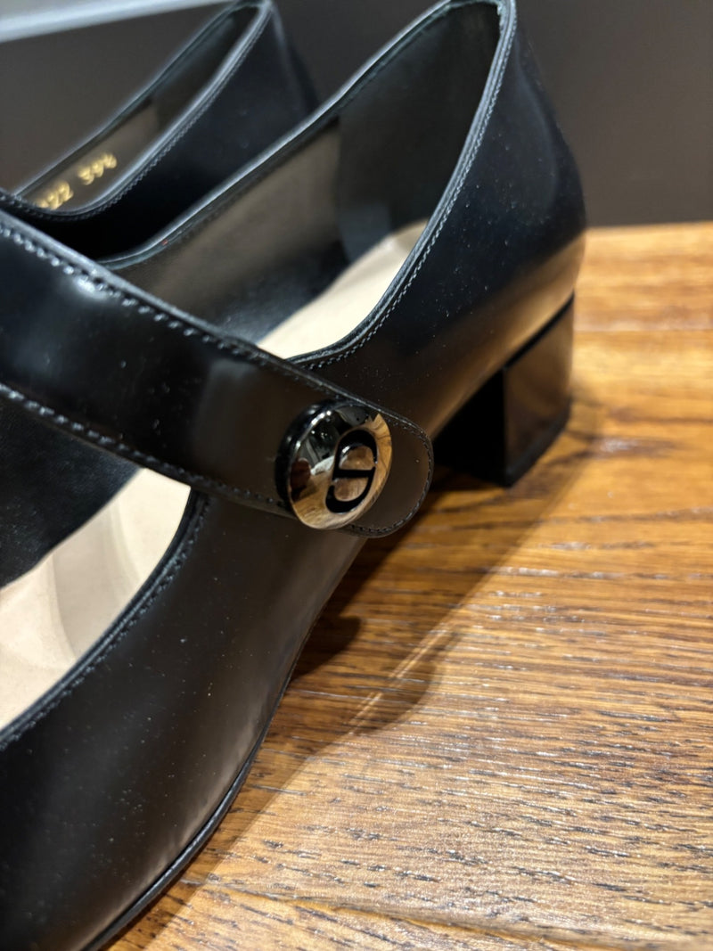 Dior Mary Jane Black Leather Heeled Shoes