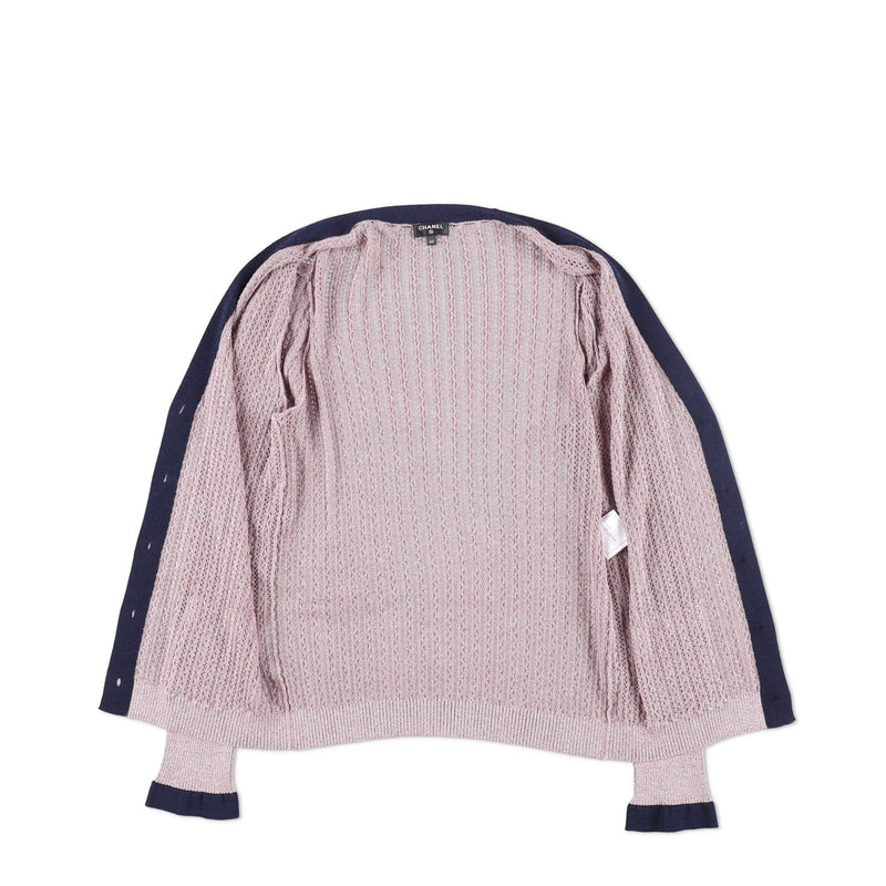 Chanel Silk Knit V-Neck Cardigan