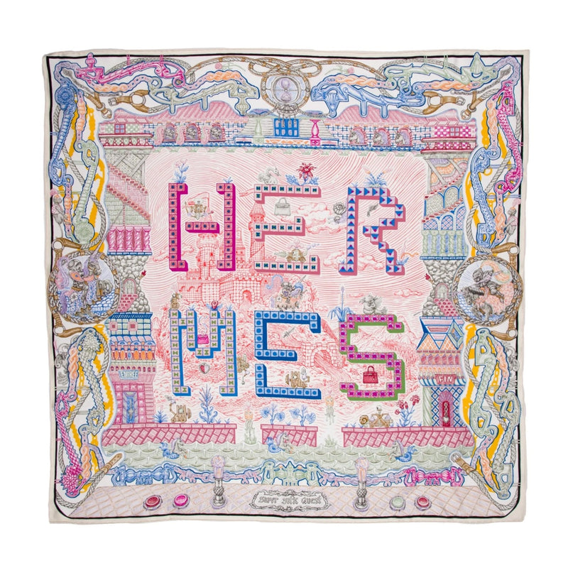 Hermès Super Silk Quest Carré 90 scarf
