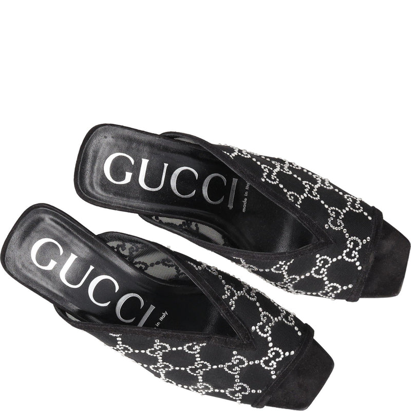 Gucci GG Crystal-embellished Heeled Sandals