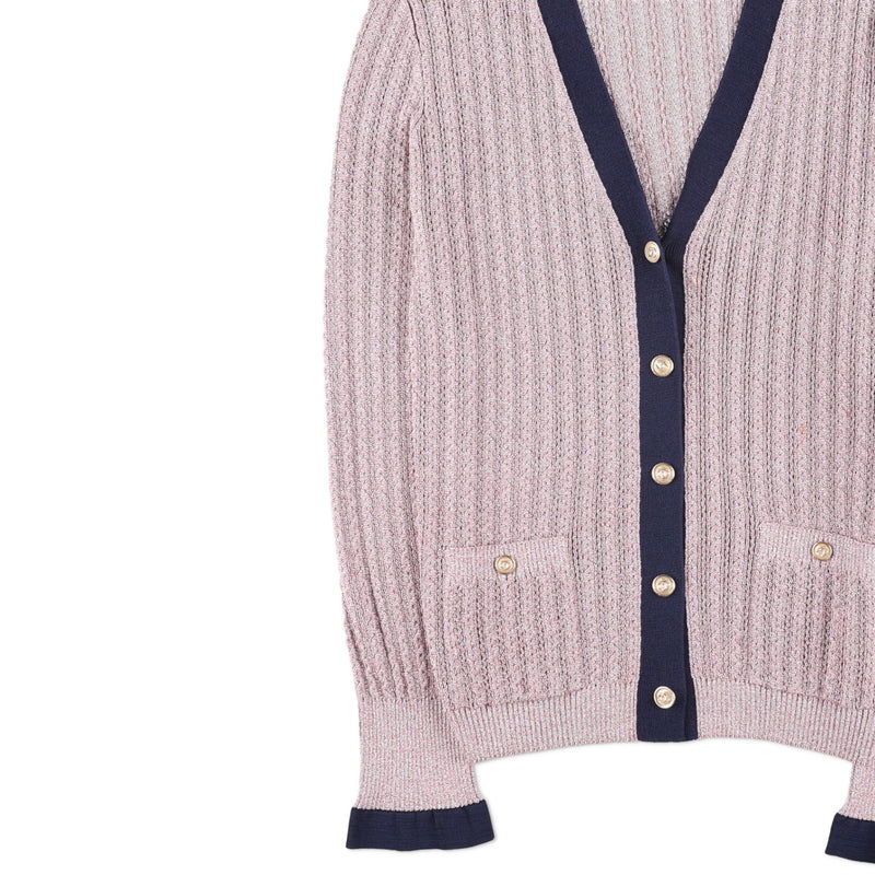 Chanel Silk Knit V-Neck Cardigan