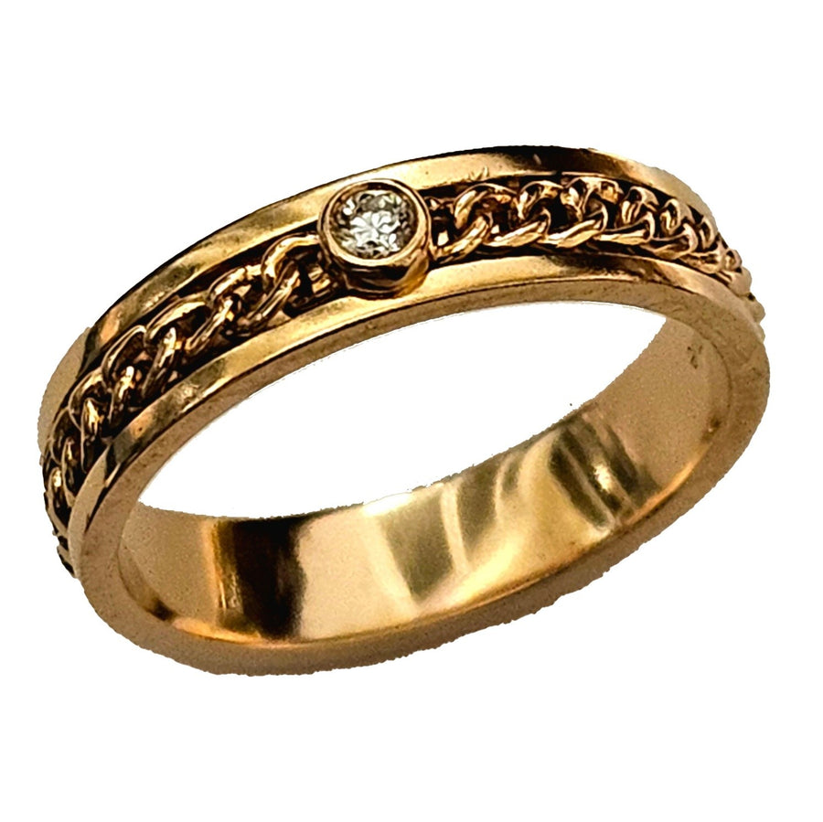 Piaget 18ct Yellow Gold Diamond Possession "gourmette Ring RRP £2800