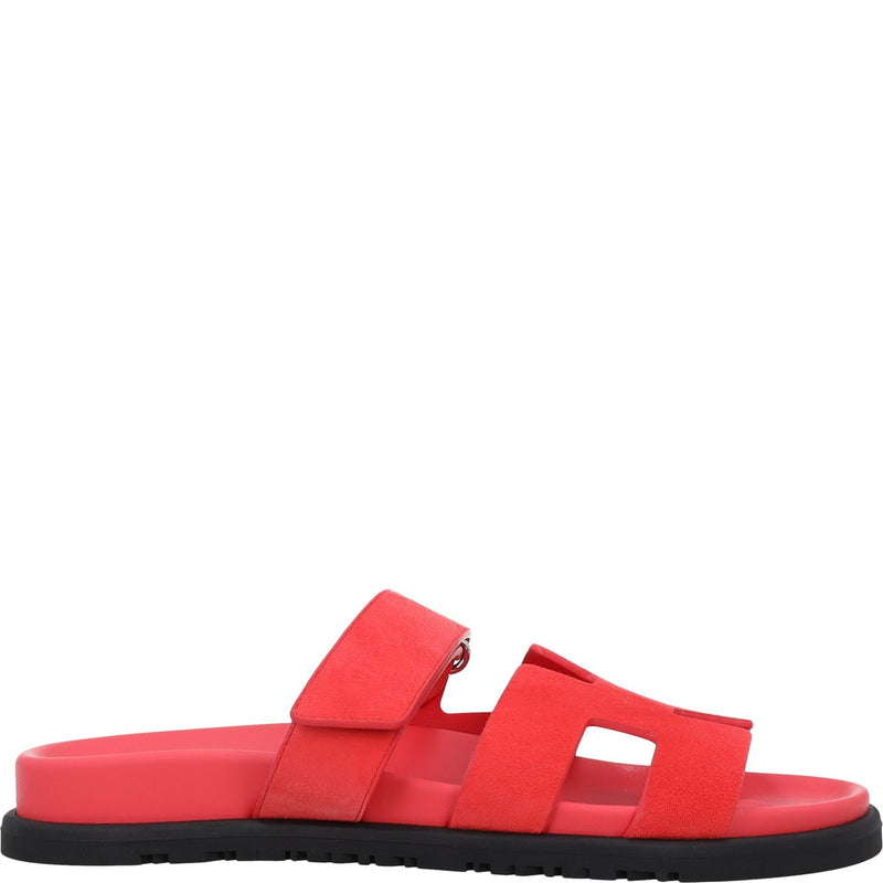 Hermes Chypre Rose Vermillon Sandals