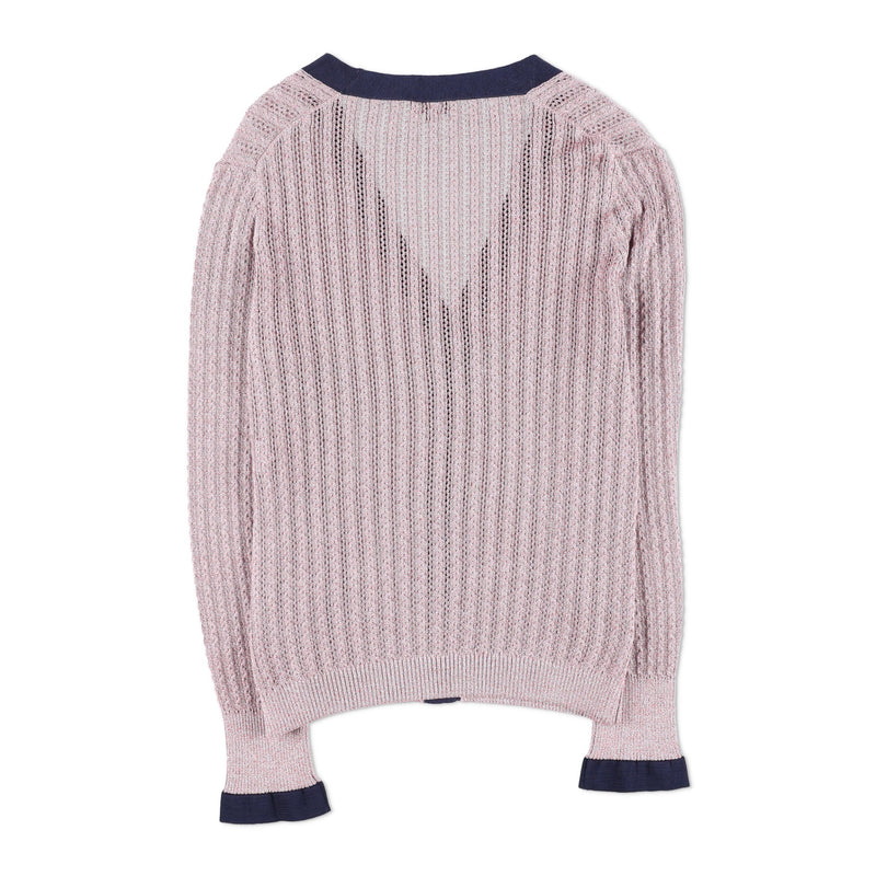 Chanel Silk Knit V-Neck Cardigan