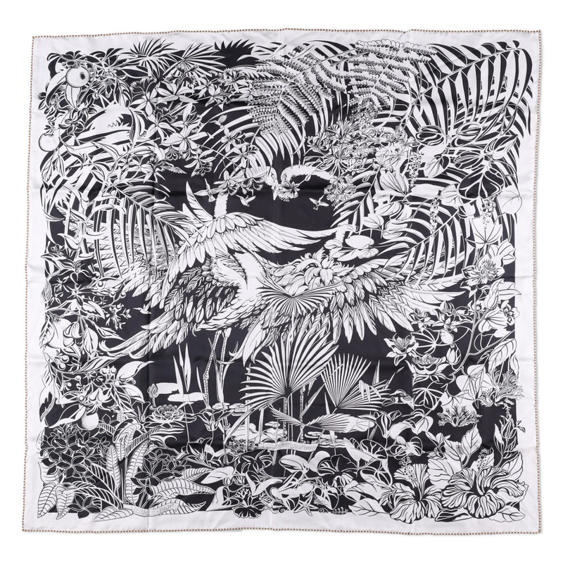 Hermès Flamingo Party Tattoo shawl 140