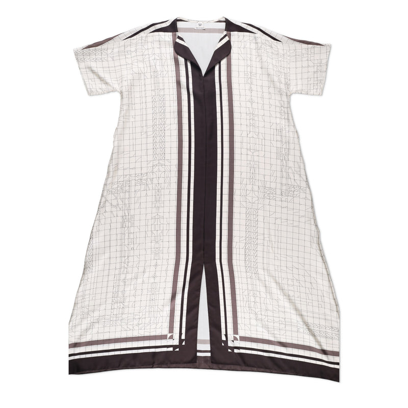 Hermes Coaching Deja Vu Belted Caftan