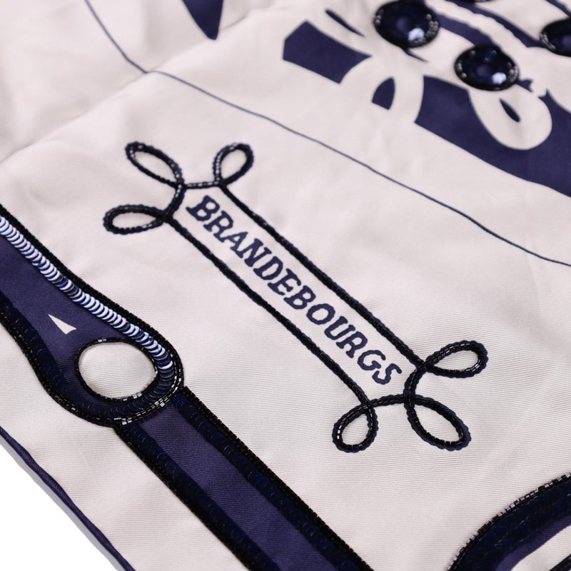 Hermès Brandebourgs Tattoo Carré 90 silk scarf.