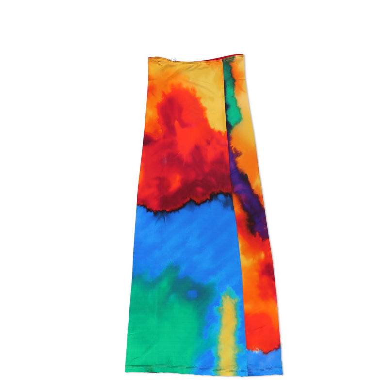Paco Rabanne Multicolor Graphic Cropped Top and Skirt
