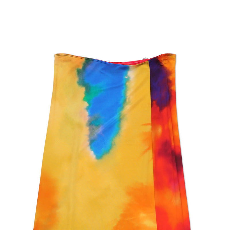 Paco Rabanne Multicolor Graphic Cropped Top and Skirt