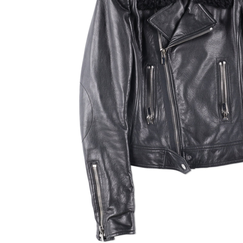 Balenciaga Black Leather Moto Jacket