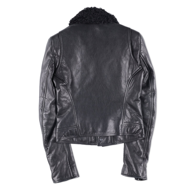 Balenciaga Black Leather Moto Jacket