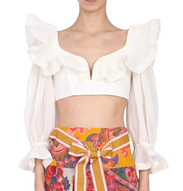 Zimmermann The lovestruck Cropped Top