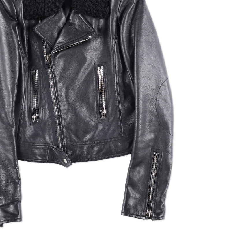 Balenciaga Black Leather Moto Jacket