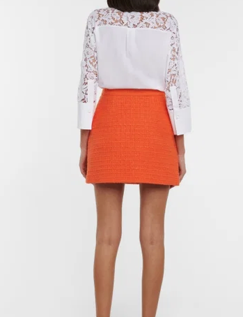 Valentino A-Line Tweed Miniskirt