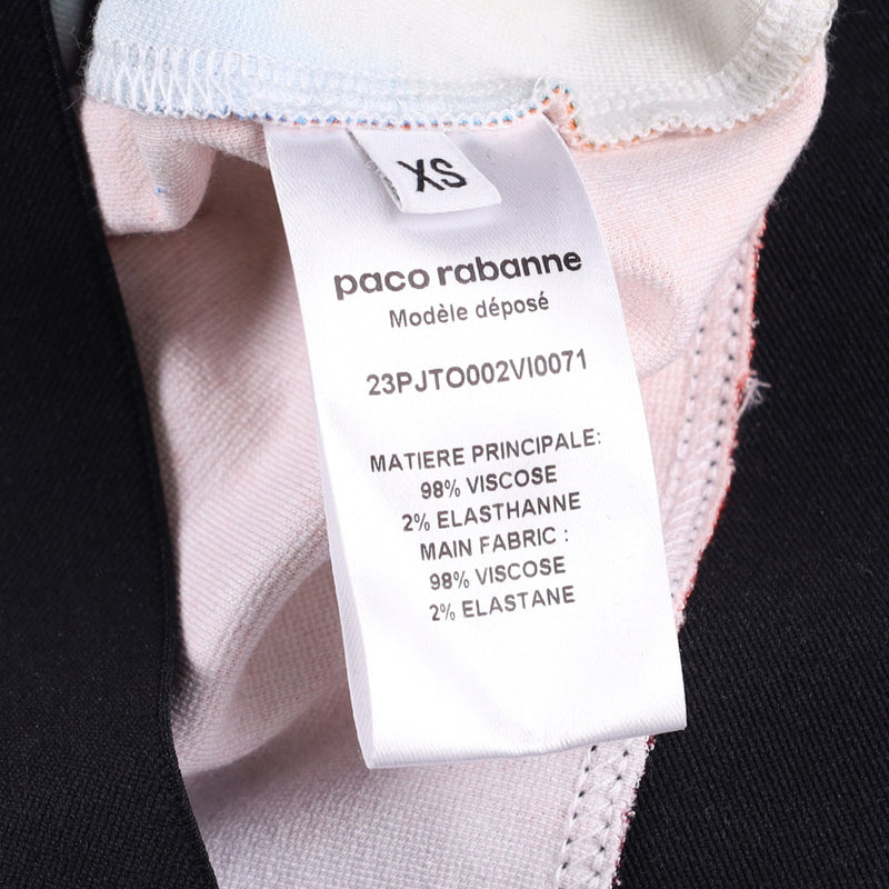 Paco Rabanne Multicolor Graphic Cropped Top and Skirt