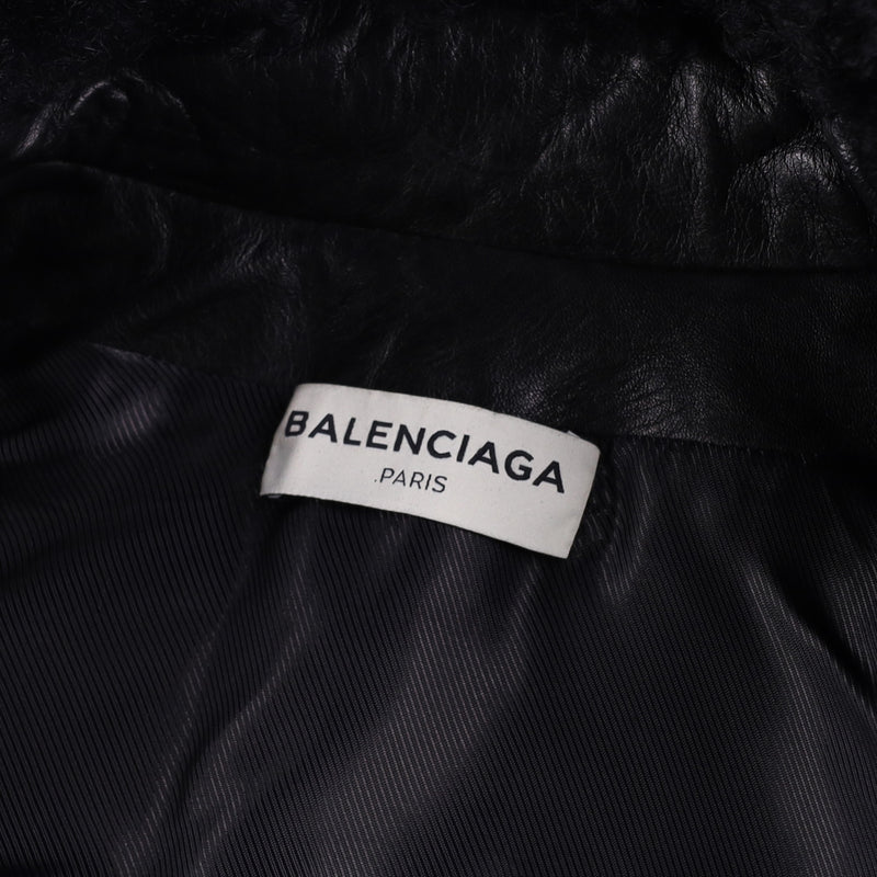 Balenciaga Black Leather Moto Jacket