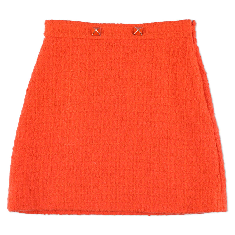 Valentino A-Line Tweed Miniskirt