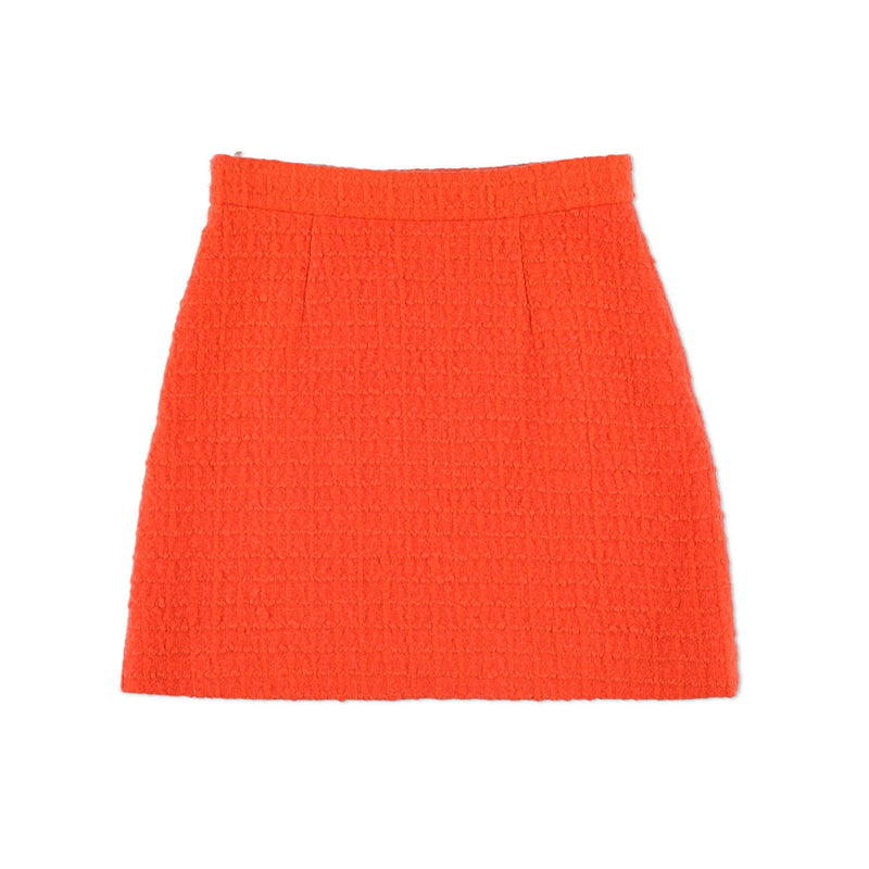 Valentino A-Line Tweed Miniskirt