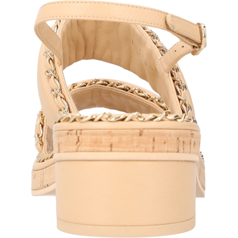 Chanel Interlocking CC Logo Slingback Sandals