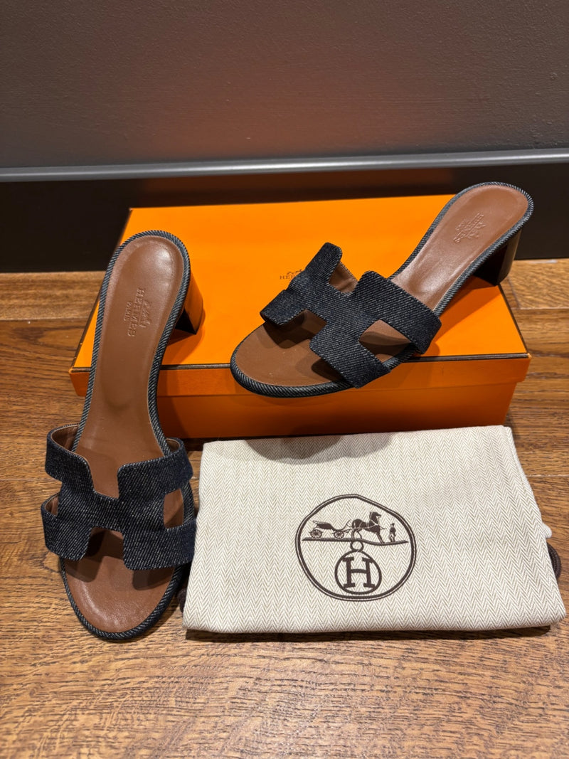 Hermes Oasis  Dark Blue Denim 37
